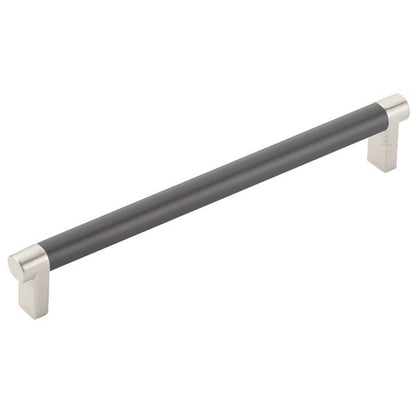 Emtek - Select Cabinet Pull 8 In C-C, Rectangular Stem, Smooth Bar