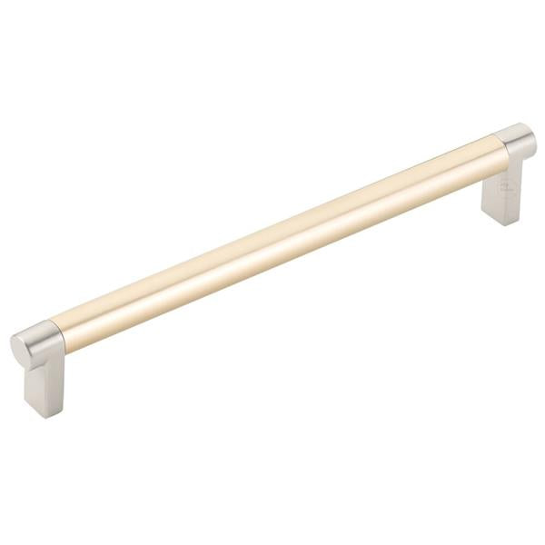 Emtek - Select Cabinet Pull 8 In C-C, Rectangular Stem, Smooth Bar
