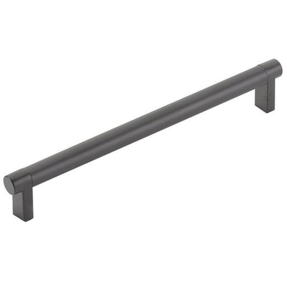 Emtek - Select Cabinet Pull 8 In C-C, Rectangular Stem, Smooth Bar