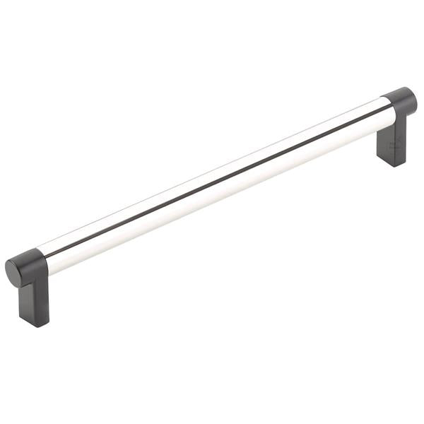 Emtek - Select Cabinet Pull 8 In C-C, Rectangular Stem, Smooth Bar