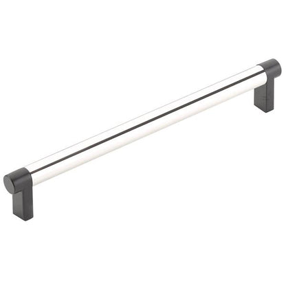 Emtek - Select Cabinet Pull 8 In C-C, Rectangular Stem, Smooth Bar