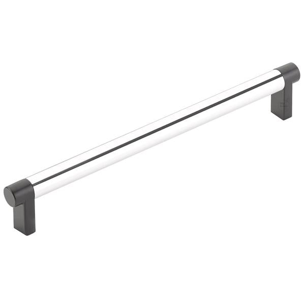 Emtek - Select Cabinet Pull 8 In C-C, Rectangular Stem, Smooth Bar