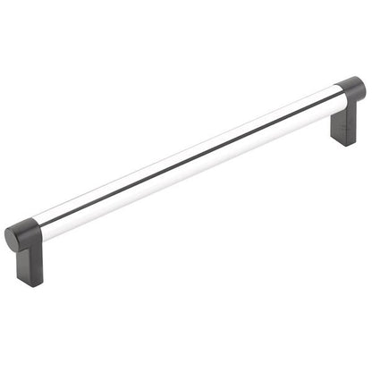 Emtek - Select Cabinet Pull 8 In C-C, Rectangular Stem, Smooth Bar