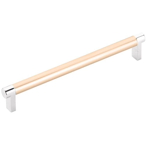 Emtek - Select Cabinet Pull 8 In C-C, Rectangular Stem, Smooth Bar