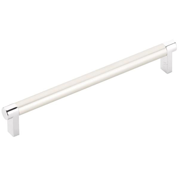 Emtek - Select Cabinet Pull 8 In C-C, Rectangular Stem, Smooth Bar
