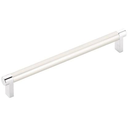 Emtek - Select Cabinet Pull 8 In C-C, Rectangular Stem, Smooth Bar
