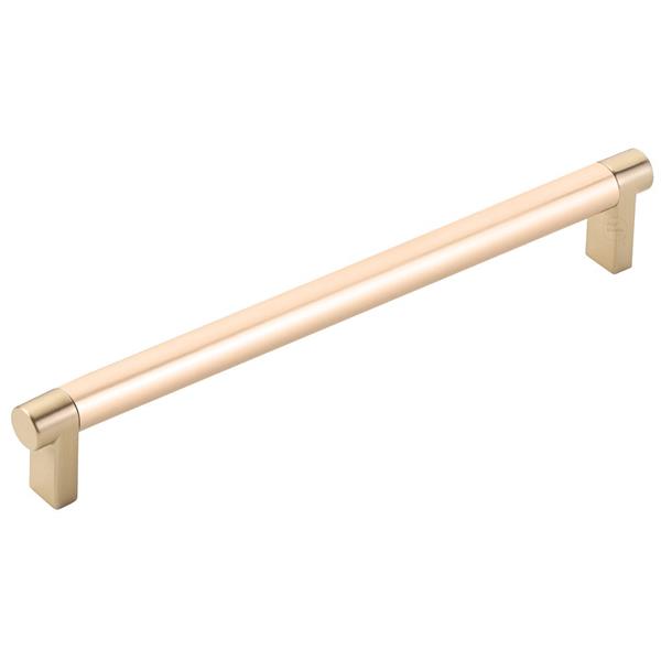 Emtek - Select Cabinet Pull 8 In C-C, Rectangular Stem, Smooth Bar