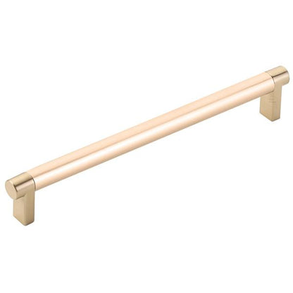 Emtek - Select Cabinet Pull 8 In C-C, Rectangular Stem, Smooth Bar
