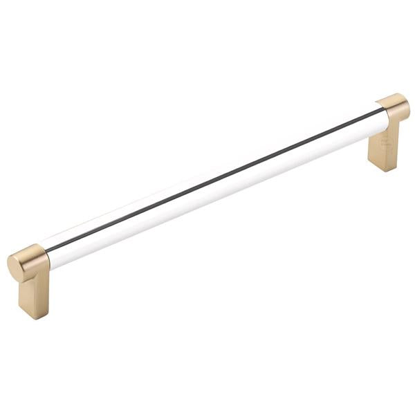 Emtek - Select Cabinet Pull 8 In C-C, Rectangular Stem, Smooth Bar
