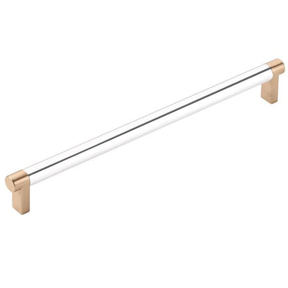 Emtek - Select Cabinet Pull 10 In C-C, Rectangular Stem, Smooth Bar
