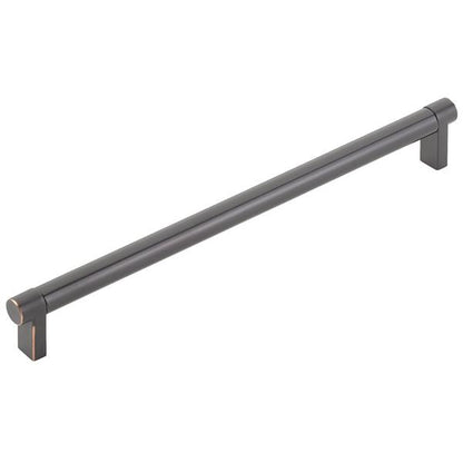 Emtek - Select Cabinet Pull 10 In C-C, Rectangular Stem, Smooth Bar