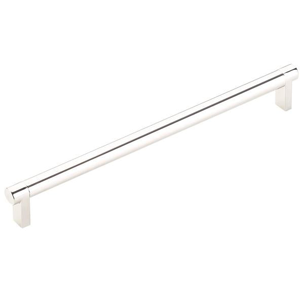 Emtek - Select Cabinet Pull 10 In C-C, Rectangular Stem, Smooth Bar