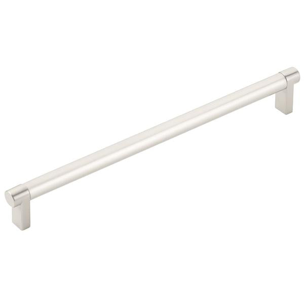 Emtek - Select Cabinet Pull 10 In C-C, Rectangular Stem, Smooth Bar