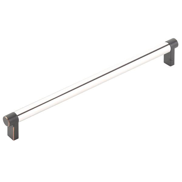 Emtek - Select Cabinet Pull 10 In C-C, Rectangular Stem, Smooth Bar