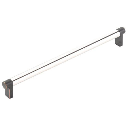 Emtek - Select Cabinet Pull 10 In C-C, Rectangular Stem, Smooth Bar