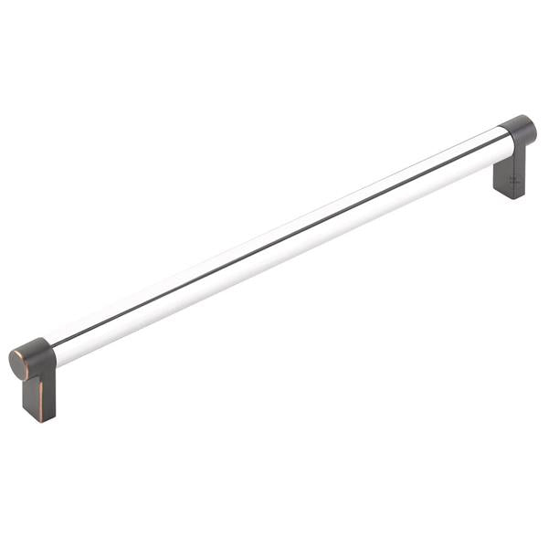 Emtek - Select Cabinet Pull 10 In C-C, Rectangular Stem, Smooth Bar