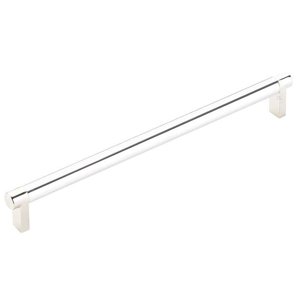 Emtek - Select Cabinet Pull 10 In C-C, Rectangular Stem, Smooth Bar