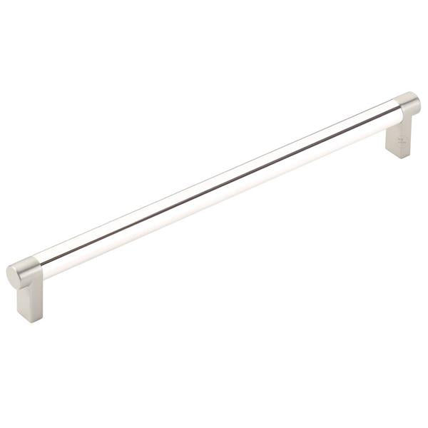 Emtek - Select Cabinet Pull 10 In C-C, Rectangular Stem, Smooth Bar