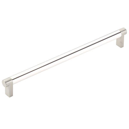 Emtek - Select Cabinet Pull 10 In C-C, Rectangular Stem, Smooth Bar