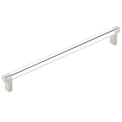Emtek - Select Cabinet Pull 10 In C-C, Rectangular Stem, Smooth Bar
