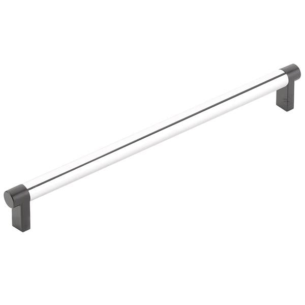 Emtek - Select Cabinet Pull 10 In C-C, Rectangular Stem, Smooth Bar