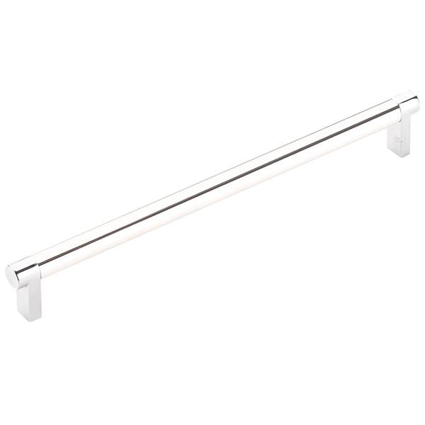 Emtek - Select Cabinet Pull 10 In C-C, Rectangular Stem, Smooth Bar