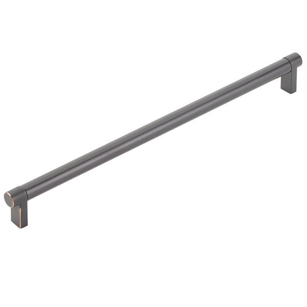 Emtek - Select Cabinet Pull 12 In C-C, Rectangular Stem, Smooth Bar