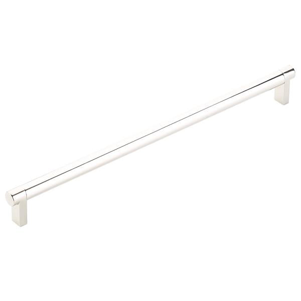 Emtek - Select Cabinet Pull 12 In C-C, Rectangular Stem, Smooth Bar