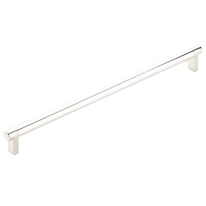 Emtek - Select Cabinet Pull 12 In C-C, Rectangular Stem, Smooth Bar