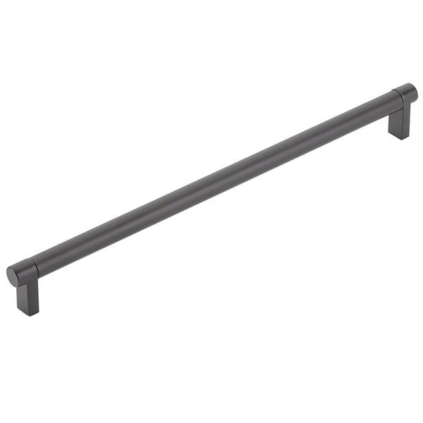 Emtek - Select Cabinet Pull 12 In C-C, Rectangular Stem, Smooth Bar