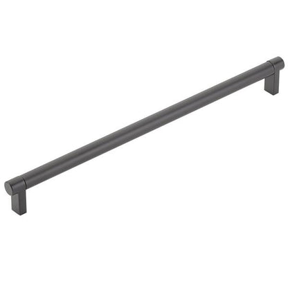 Emtek - Select Cabinet Pull 12 In C-C, Rectangular Stem, Smooth Bar