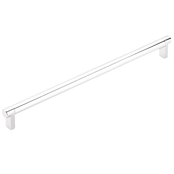 Emtek - Select Cabinet Pull 12 In C-C, Rectangular Stem, Smooth Bar