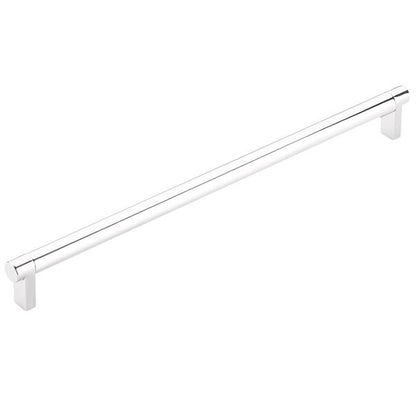 Emtek - Select Cabinet Pull 12 In C-C, Rectangular Stem, Smooth Bar