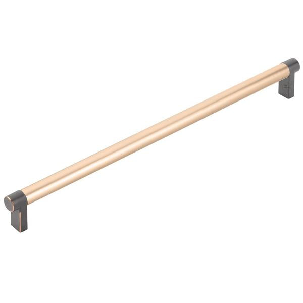Emtek - Select Cabinet Pull 12 In C-C, Rectangular Stem, Smooth Bar