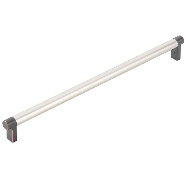 Emtek - Select Cabinet Pull 12 In C-C, Rectangular Stem, Smooth Bar