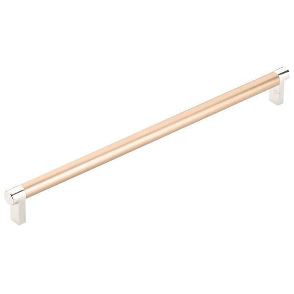 Emtek - Select Cabinet Pull 12 In C-C, Rectangular Stem, Smooth Bar