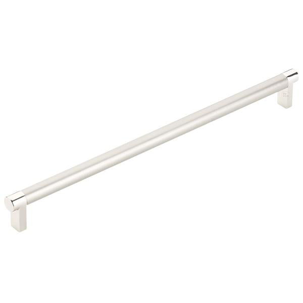 Emtek - Select Cabinet Pull 12 In C-C, Rectangular Stem, Smooth Bar