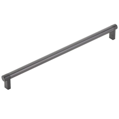 Emtek - Select Cabinet Pull 12 In C-C, Rectangular Stem, Smooth Bar