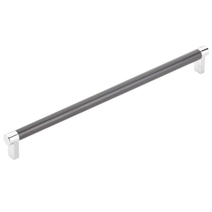 Emtek - Select Cabinet Pull 12 In C-C, Rectangular Stem, Smooth Bar