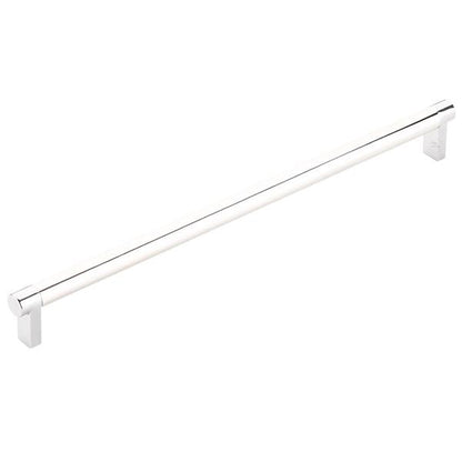 Emtek - Select Cabinet Pull 12 In C-C, Rectangular Stem, Smooth Bar