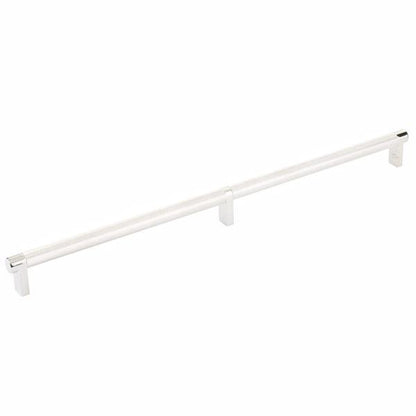 Emtek - Select Cabinet Pull 16 Inch C-C, Rectangular Stem, Knurled Bar