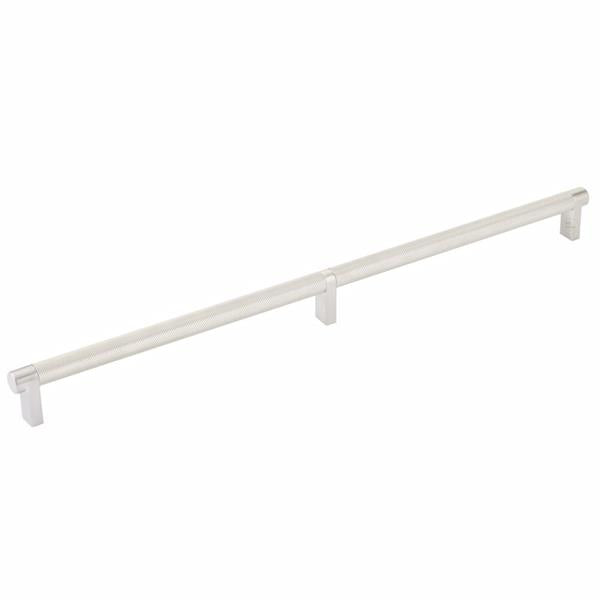 Emtek - Select Cabinet Pull 16 Inch C-C, Rectangular Stem, Knurled Bar