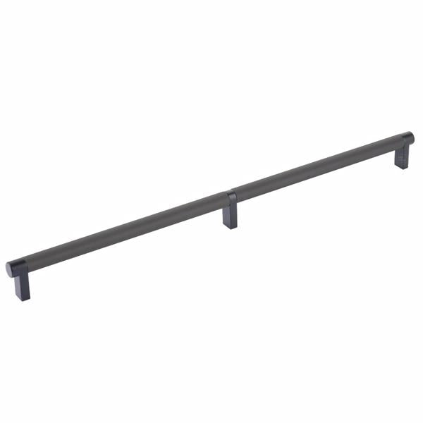 Emtek - Select Cabinet Pull 16 Inch C-C, Rectangular Stem, Knurled Bar