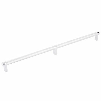 Emtek - Select Cabinet Pull 16 Inch C-C, Rectangular Stem, Knurled Bar