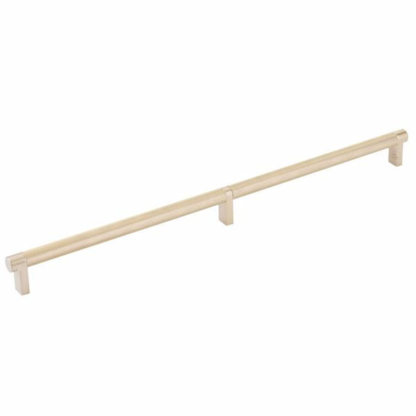 Emtek - Select Cabinet Pull 16 Inch C-C, Rectangular Stem, Knurled Bar