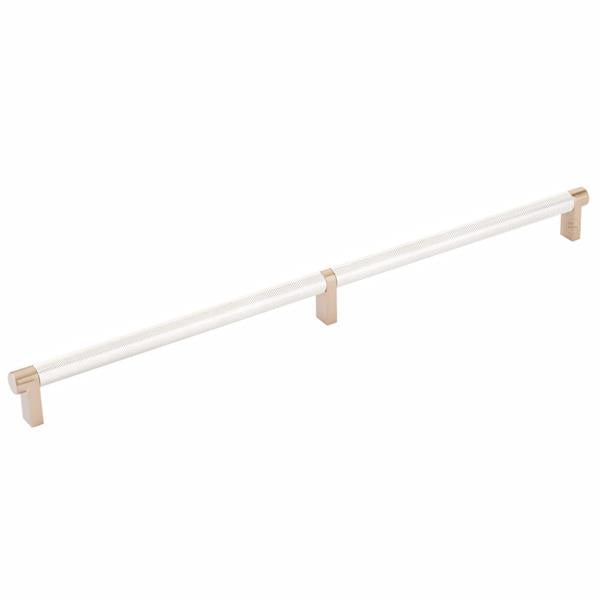 Emtek - Select Cabinet Pull 16 Inch C-C, Rectangular Stem, Knurled Bar