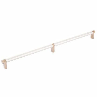 Emtek - Select Cabinet Pull 16 Inch C-C, Rectangular Stem, Knurled Bar