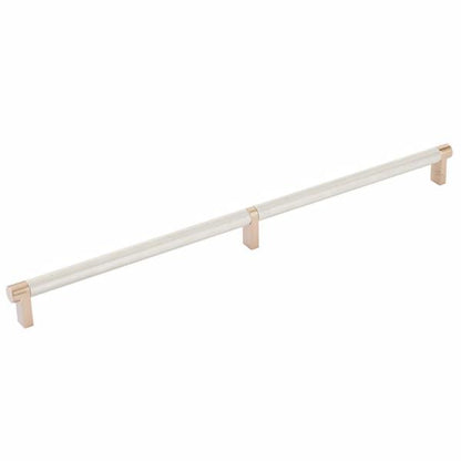 Emtek - Select Cabinet Pull 16 Inch C-C, Rectangular Stem, Knurled Bar