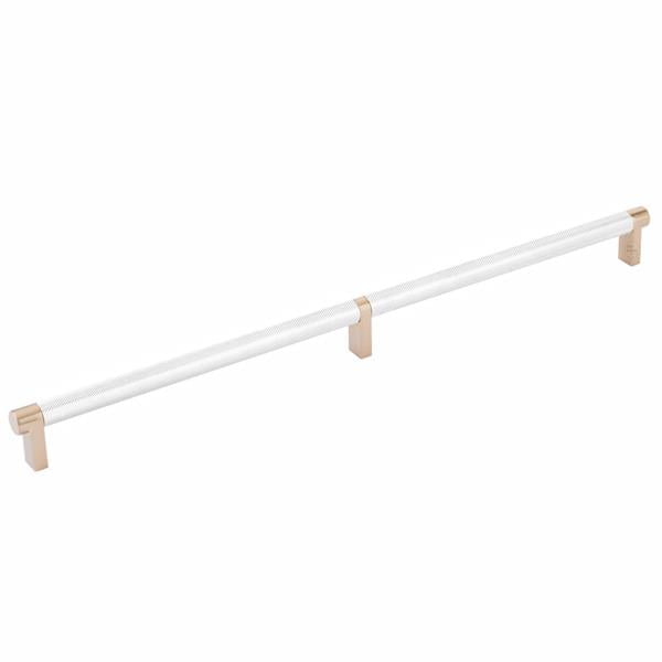 Emtek - Select Cabinet Pull 16 Inch C-C, Rectangular Stem, Knurled Bar
