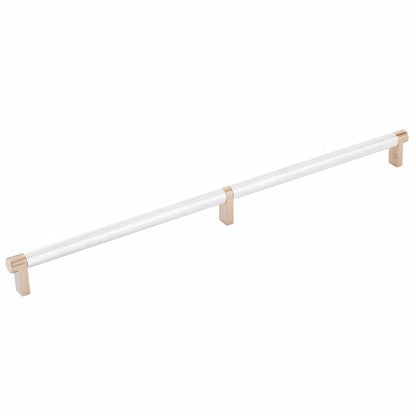 Emtek - Select Cabinet Pull 16 Inch C-C, Rectangular Stem, Knurled Bar